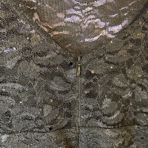 ONYX Nite Long Black Dress Lace & Sequins - Picture 4 of 6